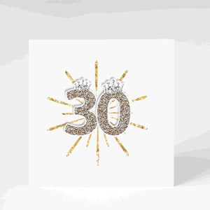 Personalised 30th birthday card | 30th birthday card for her | 30th Birthday card daughter | 30th birthday card | birthday card for wife