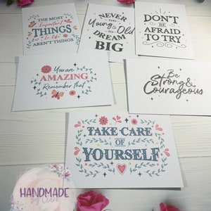 Positive Affirmation Postkarten | Letterbox Geschenk | positive Drucke | Selbstfürsorge | Affirmationskarte | Affirmation Drucke | motivierende Drucke
