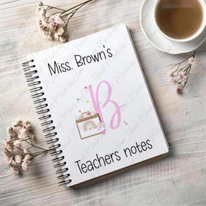 Personalised Teachers notebook | Thank you teacher gift | End of term gift for female teacher