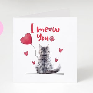 Cat lovers card | Cat theme card | Valentines card | Birthday card for cat lover | Mothers day card from pet