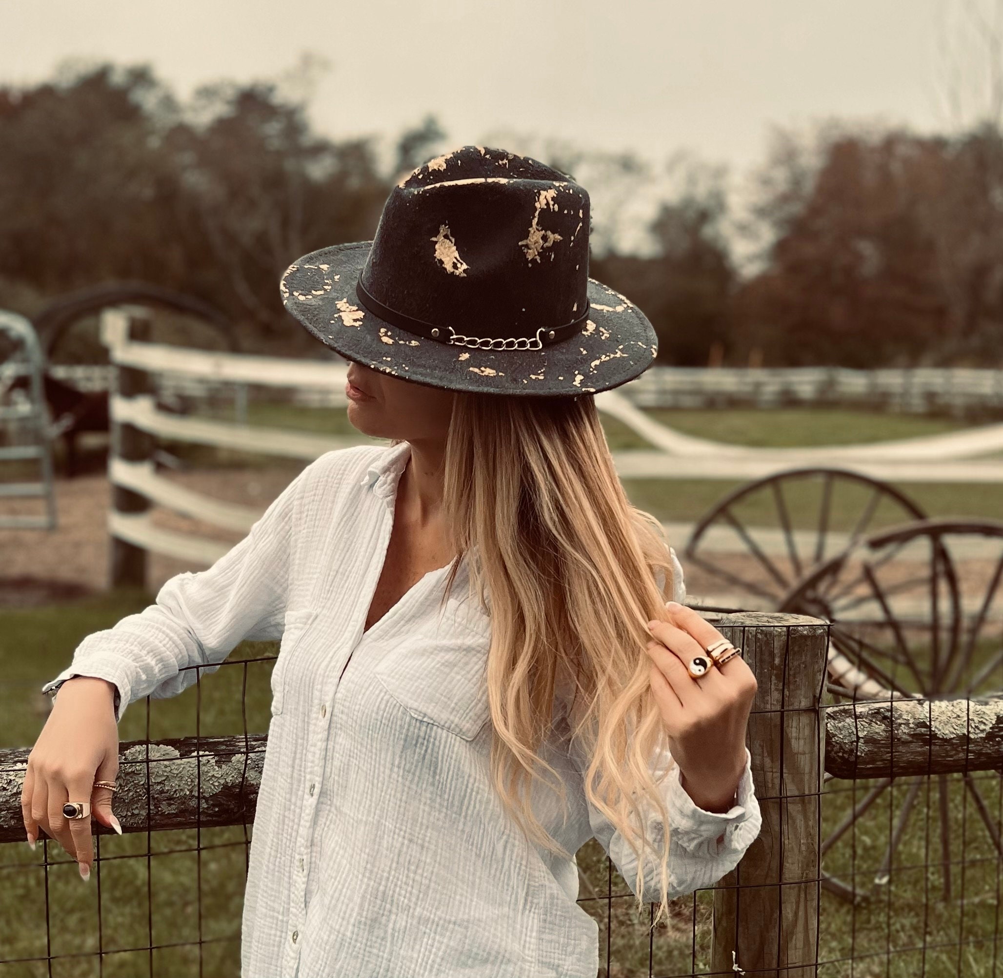 Gold Woodgrain Hat - Ready to Ship main image 1