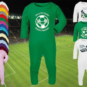 PLYMOUTH ARGYLE Football Baby ROMPER Sleepsuit Babygrow One-Piece Long Sleeve Gift-Newborn to 6-12m-18 colours-100% Cotton-Unisex/Boys/Girls