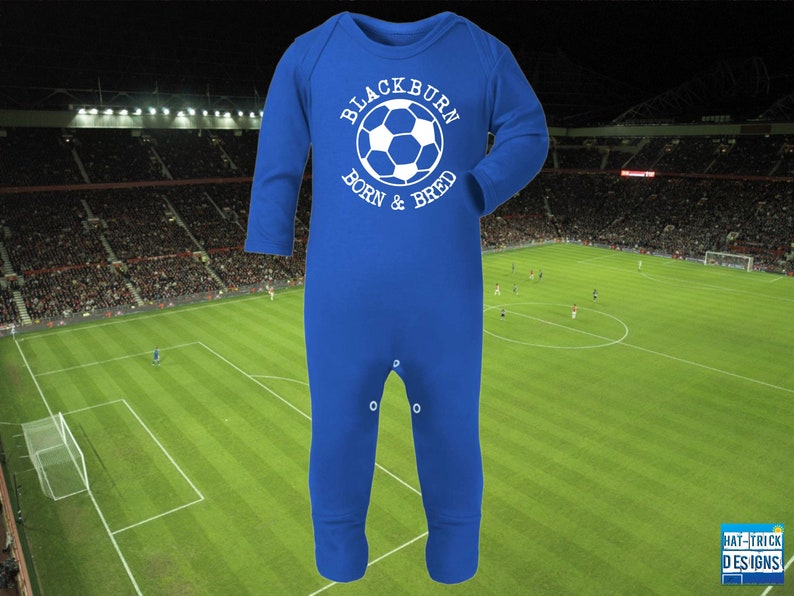 Blackburn 'When I Grow Up I Want To Play For' Personalised Babygrow Romper