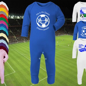 IPSWICH TOWN Football Baby ROMPER Sleepsuit Babygrow One-Piece Long Sleeve Gift- Newborn to 6-12m- 16 colours- 100% Cotton-Unisex/Boys/Girls
