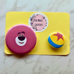 2 Pack Toy Story Inspired Button Pins