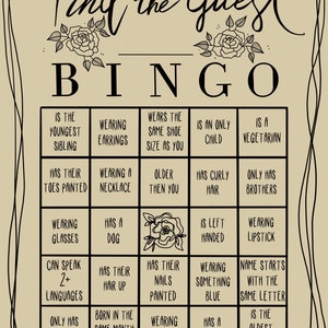 Find The Guest Bingo - Icebreaker Game