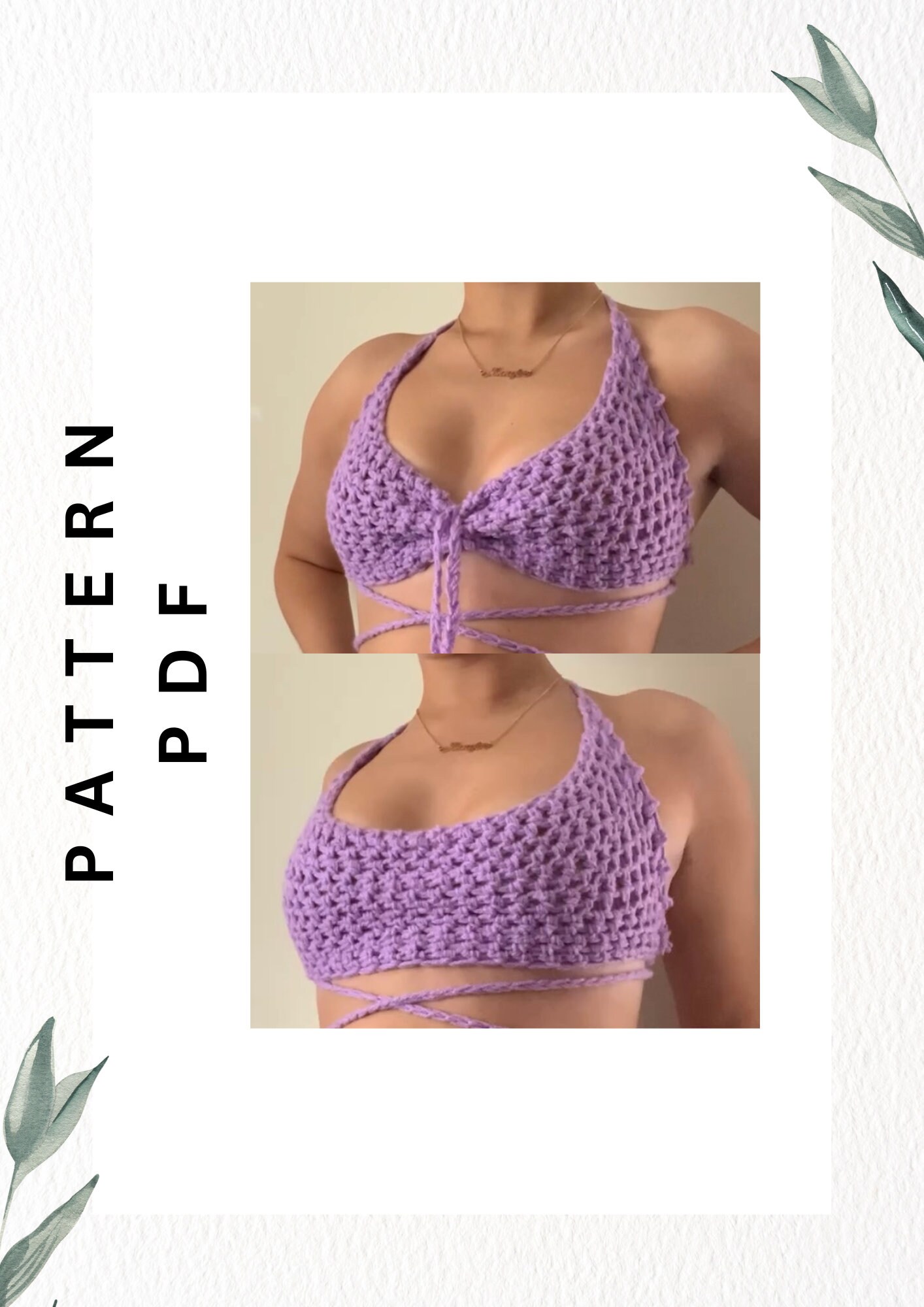 MYRA Crochet Crop Top, Bralette Crochet Top, Crochet Tops, Halter Top, Crochet  Bralette, Boho Top, Bikini Top, Beach Wear Bra, Bustier Top 