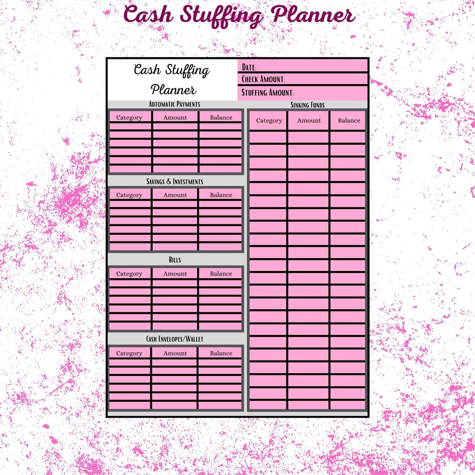 cash-stuffing-planner-instant-download-template-printable-etsy