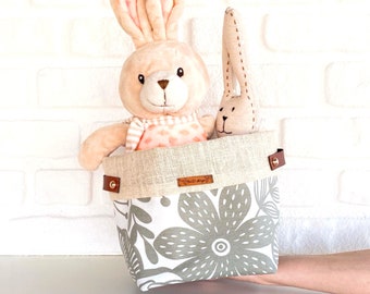 Boho Stoffen Mand | Kamerplant Pot Cover | Omkeerbare canvasopslag en organizerbak | | voor plantenaccessoires Boho Bloempot Cover