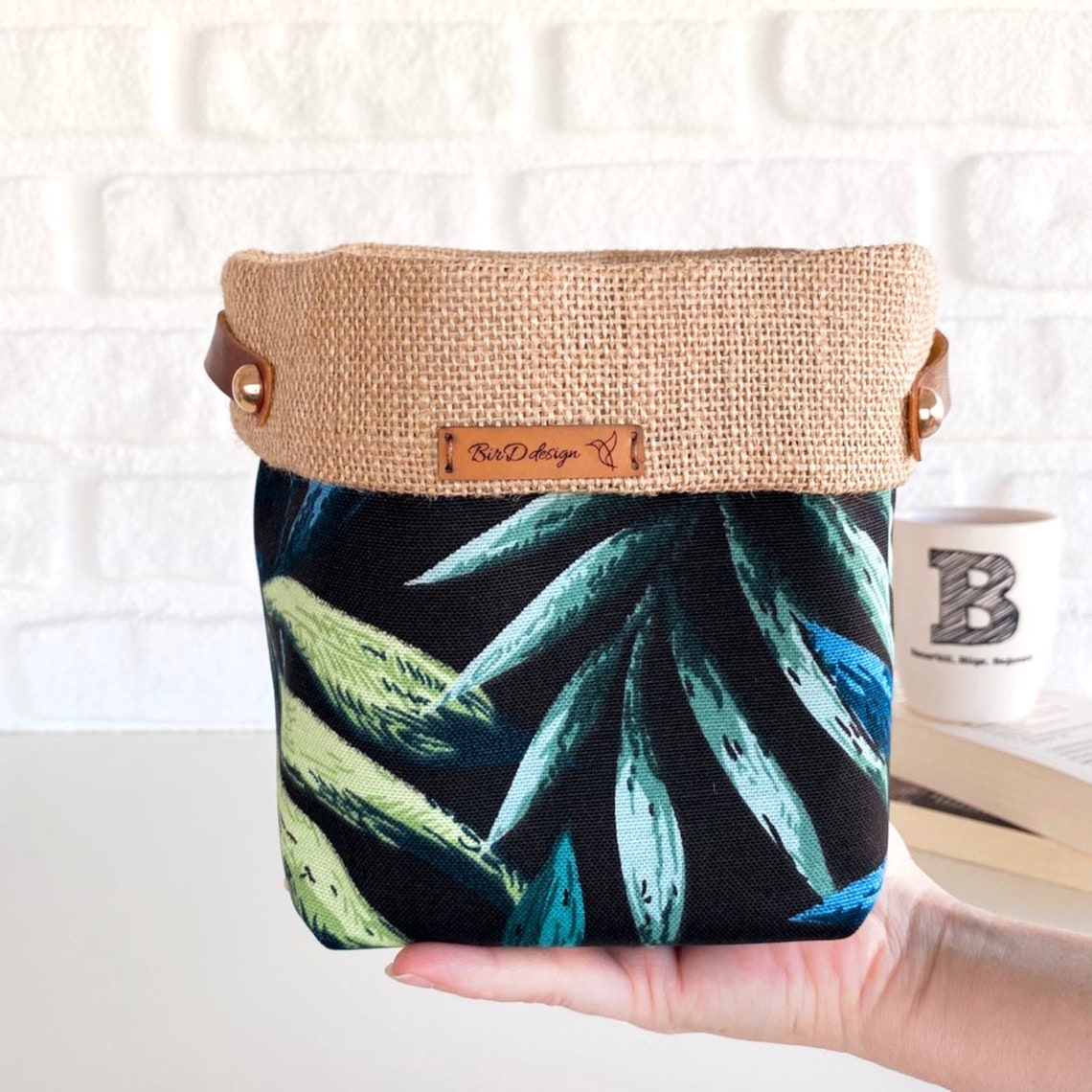 Boho Plant Pot Basketweave Hessian Planter Pot Fabric - Etsy