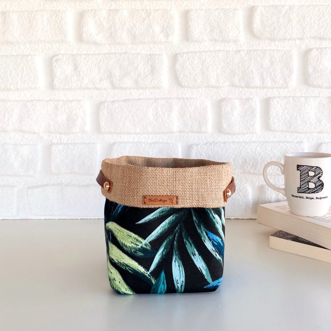 Boho Plant Pot Basketweave Hessian Planter Pot Fabric - Etsy