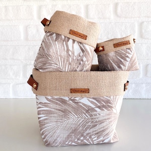 Washable Home Decor Plant Basket Sets | Boho Fabric Basket | Reversible Storage&Organizer Bin | Boho Flowerpot Cover | 9 Different Sizes