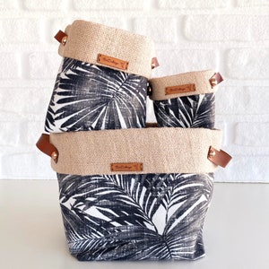 Boho Fabric Basket Sets | Indoor Plant Pot Cover Sets | Boho Reversible Storage&Organizer Bin Basket | Flowerpot Cover | Large Planter Pot