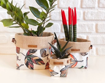 Omkeerbare opslag& Organizer Bak, Plantenpottensets | Wasbare Home Decor Plant Basket | Boho Basketweave, Hessische Pot | 9 verschillende sets