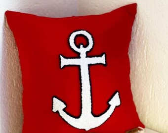 Handmade Punch Knitting Patterned Pillow Cover | Boho Multicolor & Multipattern Pillow | Cute Needle Punch | Pillow Covers