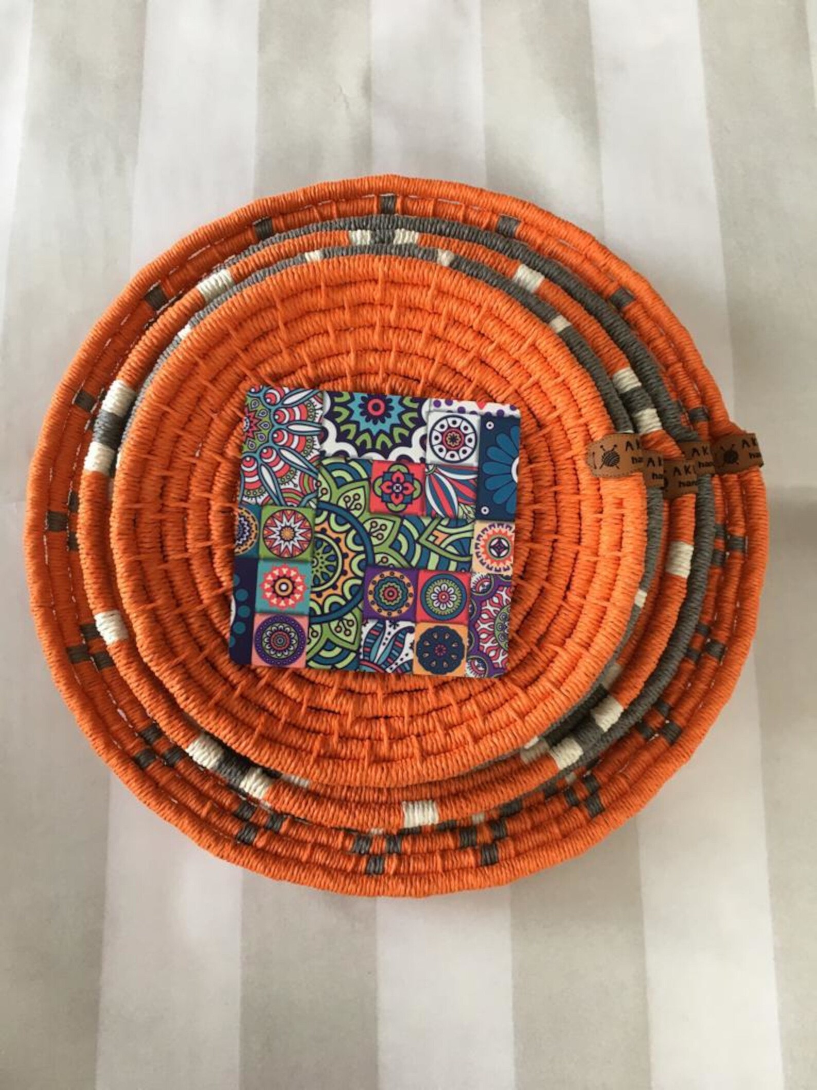 Set of 5 Cute Wall Baskets Large African Baskets Home Decor African Art