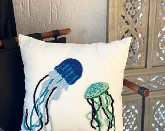 Figured Punch Knitting Patterned Pillow Cover | Animal Multicolor & Multipattern Pillow | Cute Needle Punch | Pillow Covers