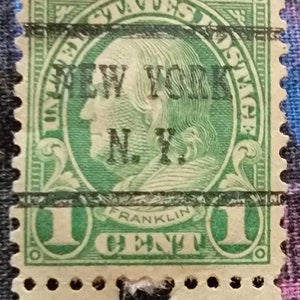 George washington franklin stamp rare 1 cent