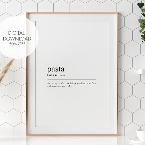 Pasta Poster Etsy