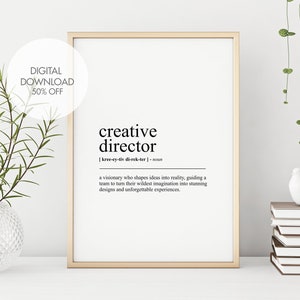 Creative Director Definition Print | Gift for Creative Directors | Funny Humour Prints | Gift for Him | Gift for Her | Office Wall Art