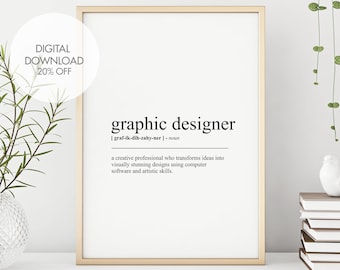 Graphic Designer Definition Printable Wall Art | Graphic Designer Poster | Gift for Designer | Printable Wall Art | Instant Download