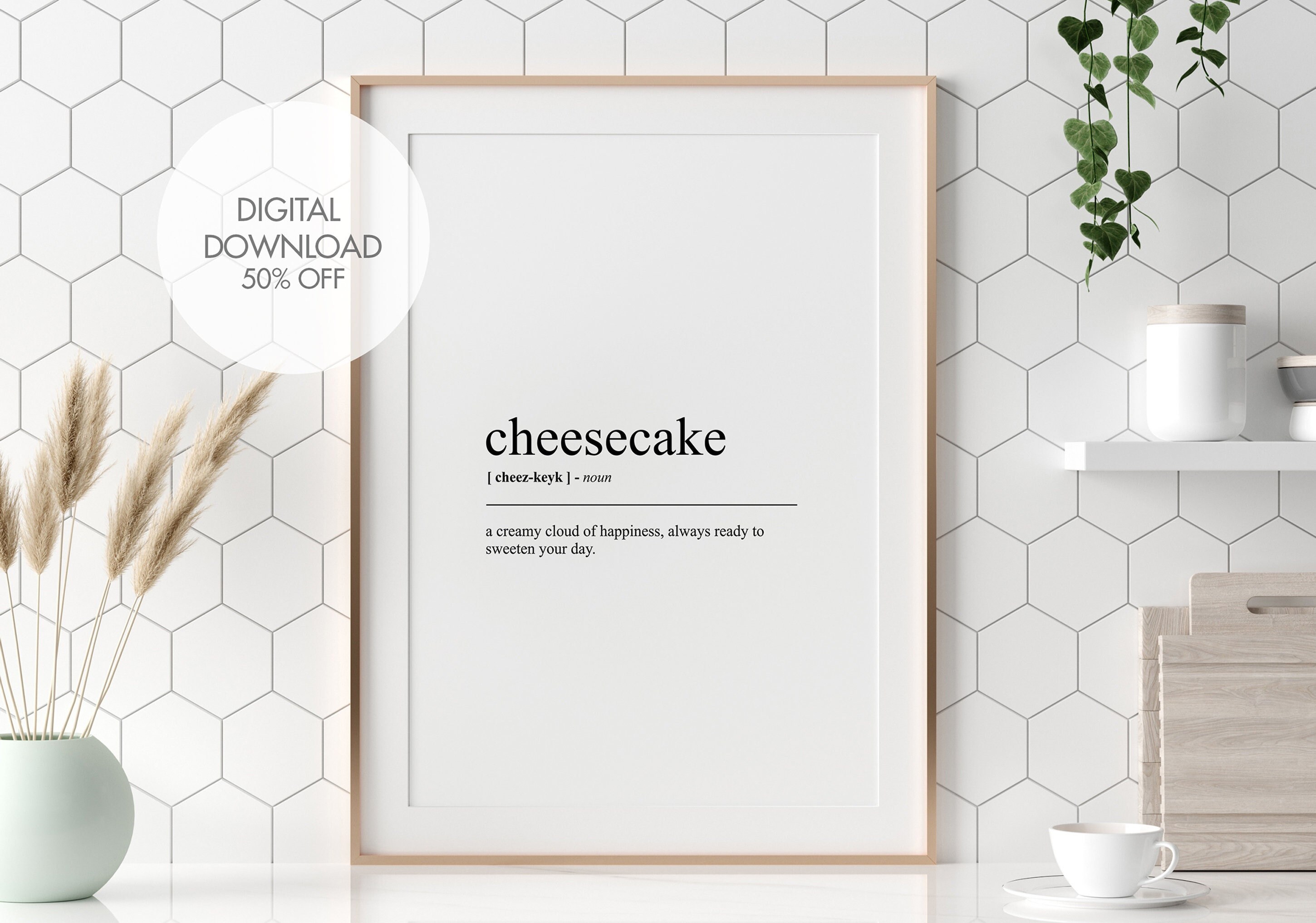 Cheesecake Definition Print Cheesecake Dictionary Art Funny Dessert