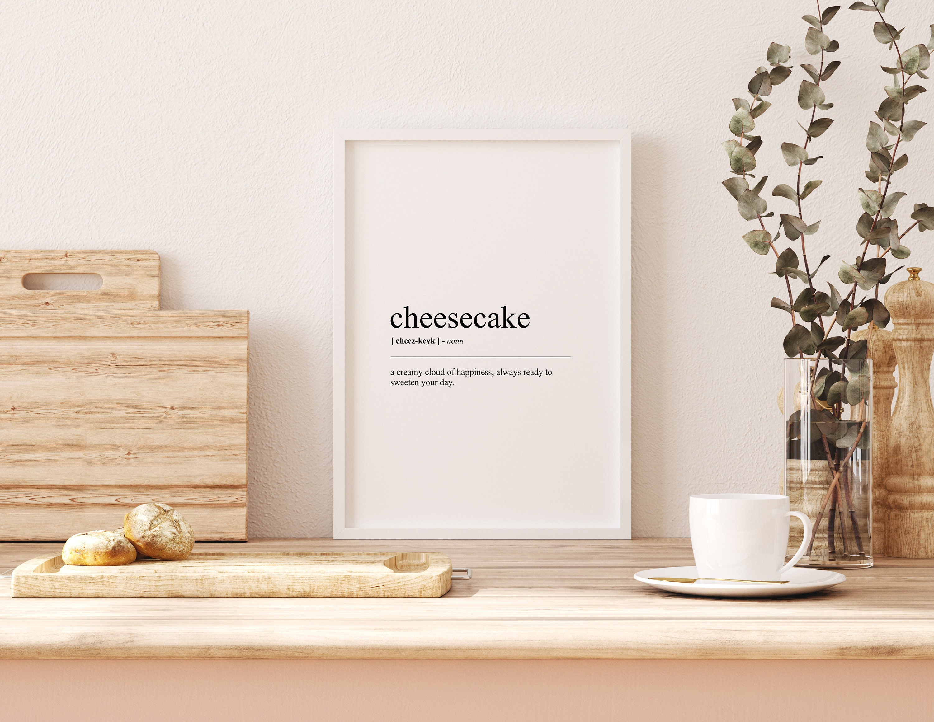 Cheesecake Definition Print Cheesecake Dictionary Art Funny Dessert