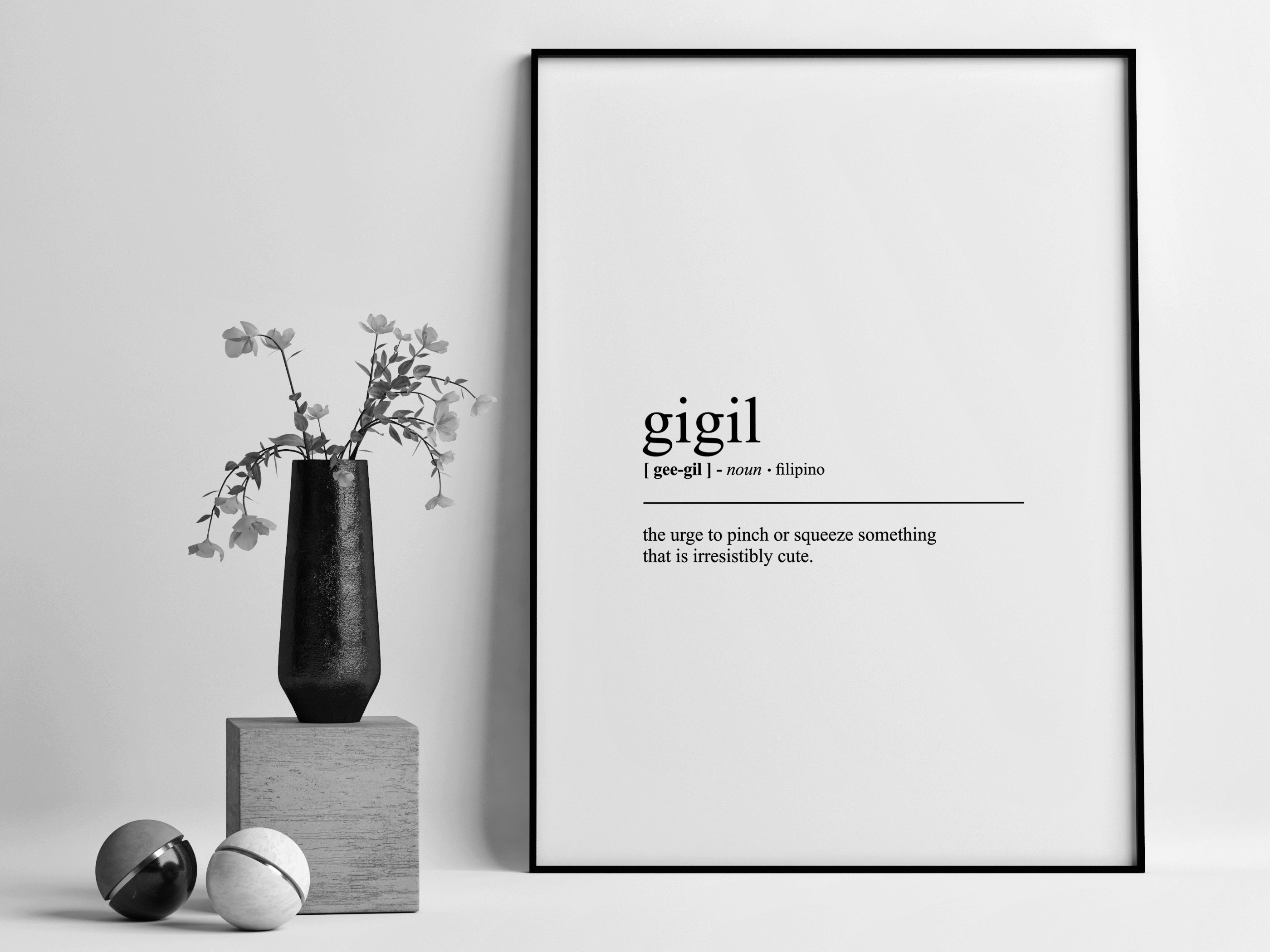 Gigil Definition Print Filipino Print Gigil Wall Art Filipino Fun ...