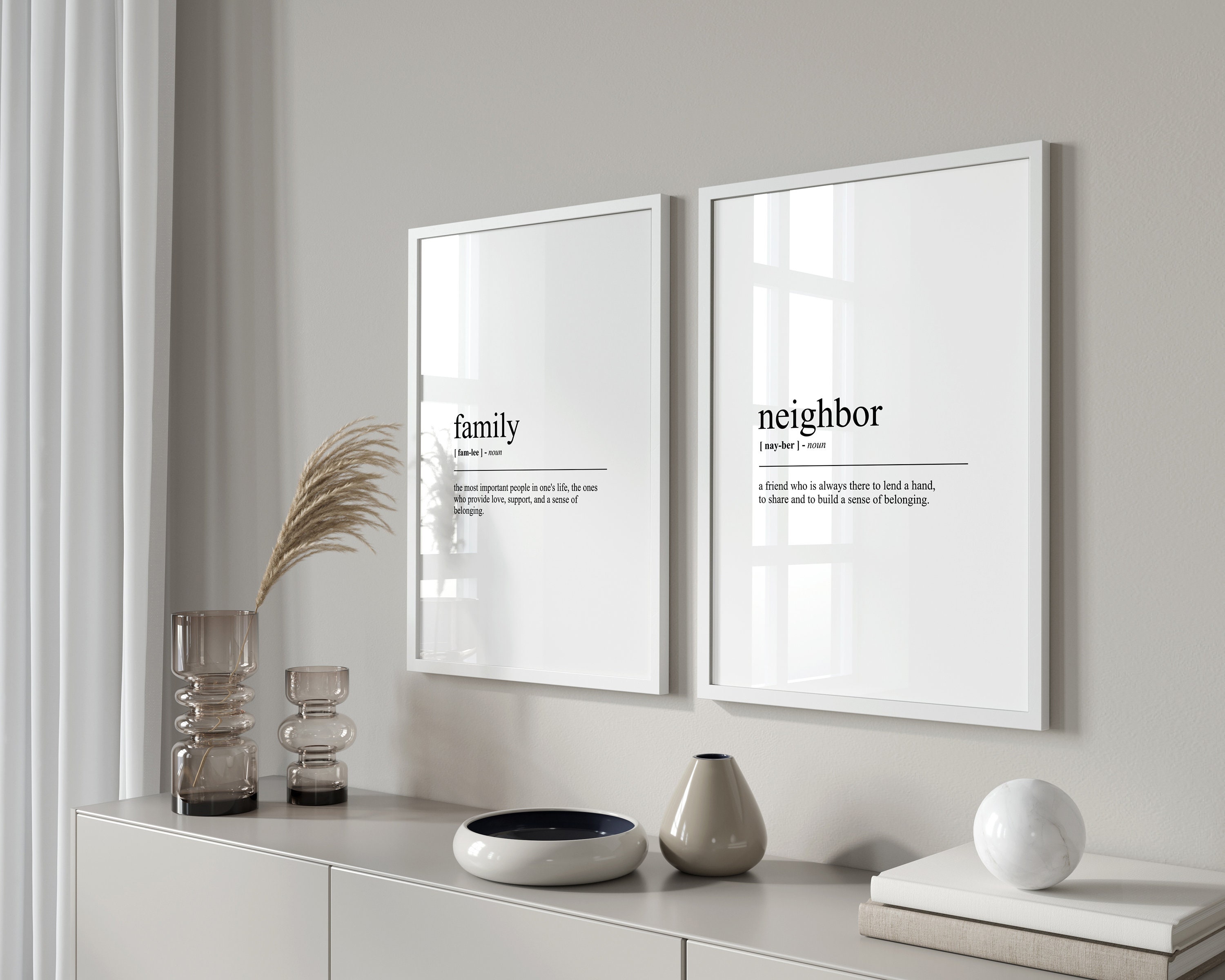 Neighbor Definition Print Neighbor Dictionary Art Housewarming Wall Art ...