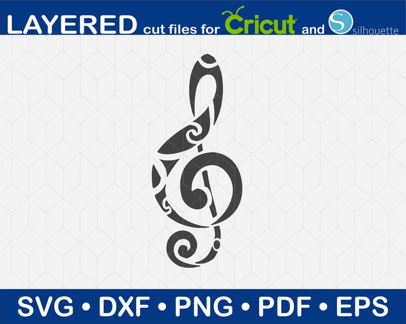 Treble Clef Svg Violin Key Svg Instant Digital Download Etsy