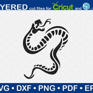 Snake Clipart, Reptile Svg, Cobra Svg, Snake Vector, Cut File Voor Cricut, Silhouette Png, Dxf, Pdf, Eps