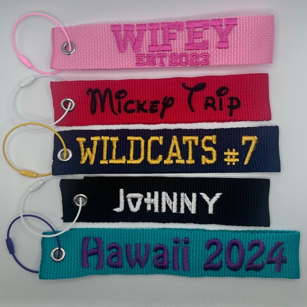 Personalized Embroidered Double Sided Luggage Tags / Bag Tags/Golf