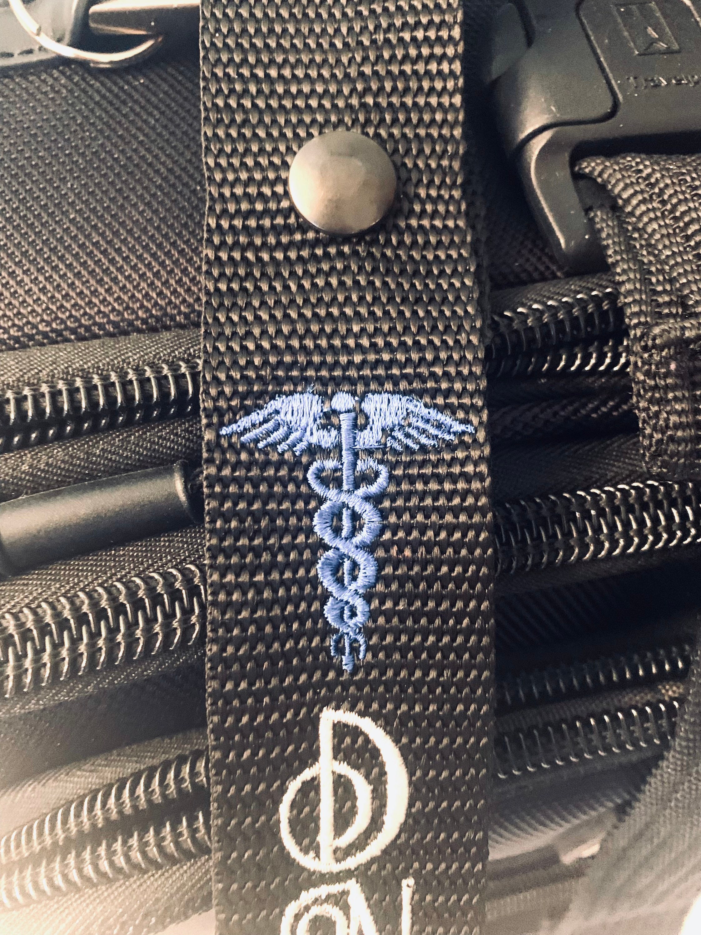 Tassen & portemonnees Bagage & Reizen Bagageriemen Personalized  Embroidered Nurse caduceus  Luggage or Bag Tag with Initials!New Strap Colors! 