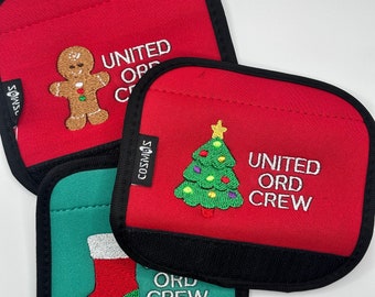 Neoprene Personalized Embroidered Christmas Holiday Luggage Handle Wrap /Flight Attendant gifts