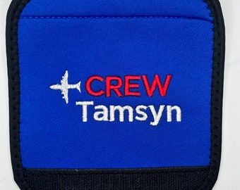 Neoprene Luggage  Crew Handle Wrap Personalized Embroidered New Colors Added!
