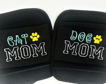 Embroidered "Cat MOM/ Dog MOM Luggage Handle  Pet Carrier Wrap! New Colors!