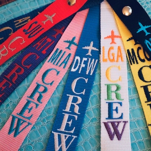 Flight Crew Luggage Strap Embroidered New Strap Colors! FREE SHIPPING!