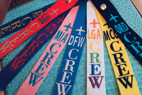 Flight Crew Luggage Strap Embroidered 