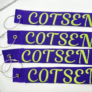 Personalized Embroidered One Sided Luggage Tags / Bag Tags/Golf/School/Travel