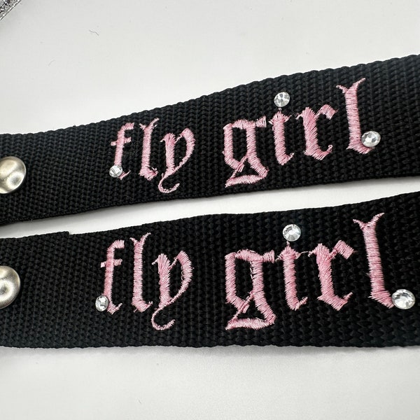 Fly Girl Bling Crew Luggage Strap Embroidered New Strap Colors! FREE SHIPPING!