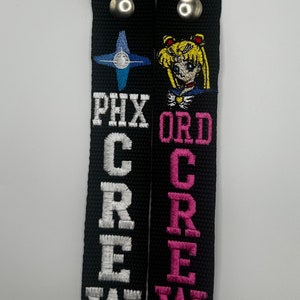 Design Your own Flight Crew Luggage Strap/Jet Tag Embroidered New Strap Colors Flight attendant Luggage tag image 8