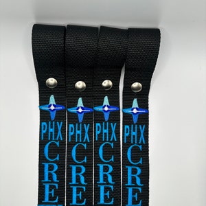 Design Your own Flight Crew Luggage Strap/Jet Tag Embroidered New Strap Colors Flight attendant Luggage tag image 7