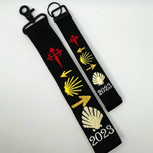 Camino de Santiago Embroidered Backpack/Keychain Strap Embroidered tags! New colors added!