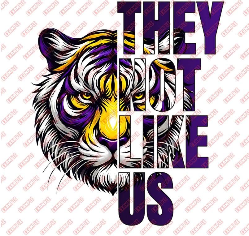 LSU Tgers Champon Women's Unversty T-Shrt - Purple Tger T Shrt