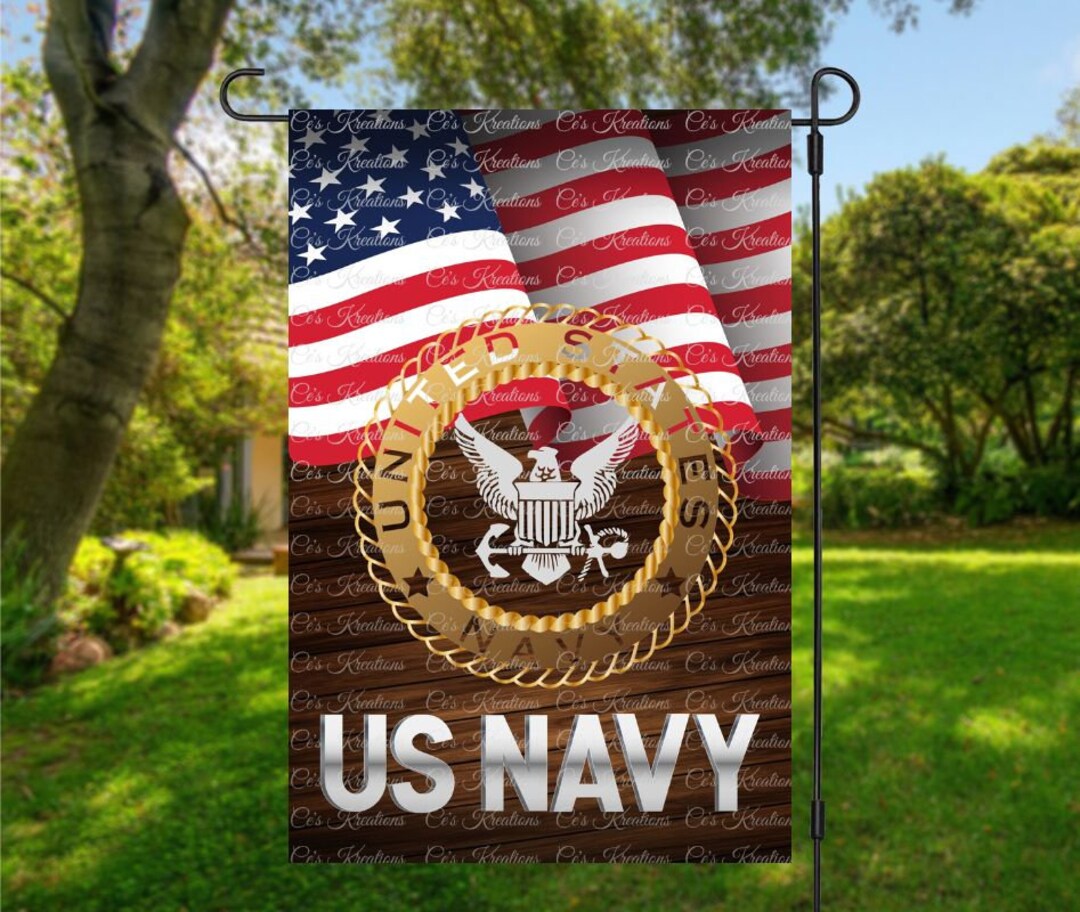 USA Navy Garden Flag PNG Digital File Etsy