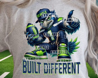 Mascotte di uccelli da football diversa in formato PNG / Design per maglietta del giorno della partita / Seattle / Grafica per tifosi sportivi / Download digitale istantaneo