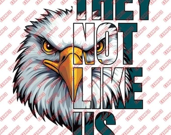 They Not Like Us ~ Eagle ~ Sports ~ Football ~ Sublimation ~ Digital Download ~ PNG ~ Shirt Image