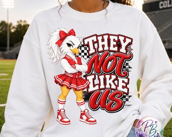 They Not Like Us Eagle PNG, Red Black Sublimation Design, Female Eagle Mascot Graphic, Game Day DTF Transfer, Digital Download