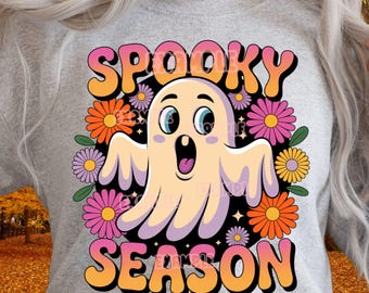 Spooky Season Ghost Png Halloween Retro Ghost Png Coquette PNG Halloween Shirt Png Girly Halloween Png Digitale Png Sublimatie Dtf downloaden
