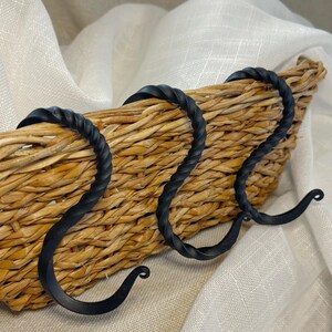 Hand Forged Steel Twisted S Hook